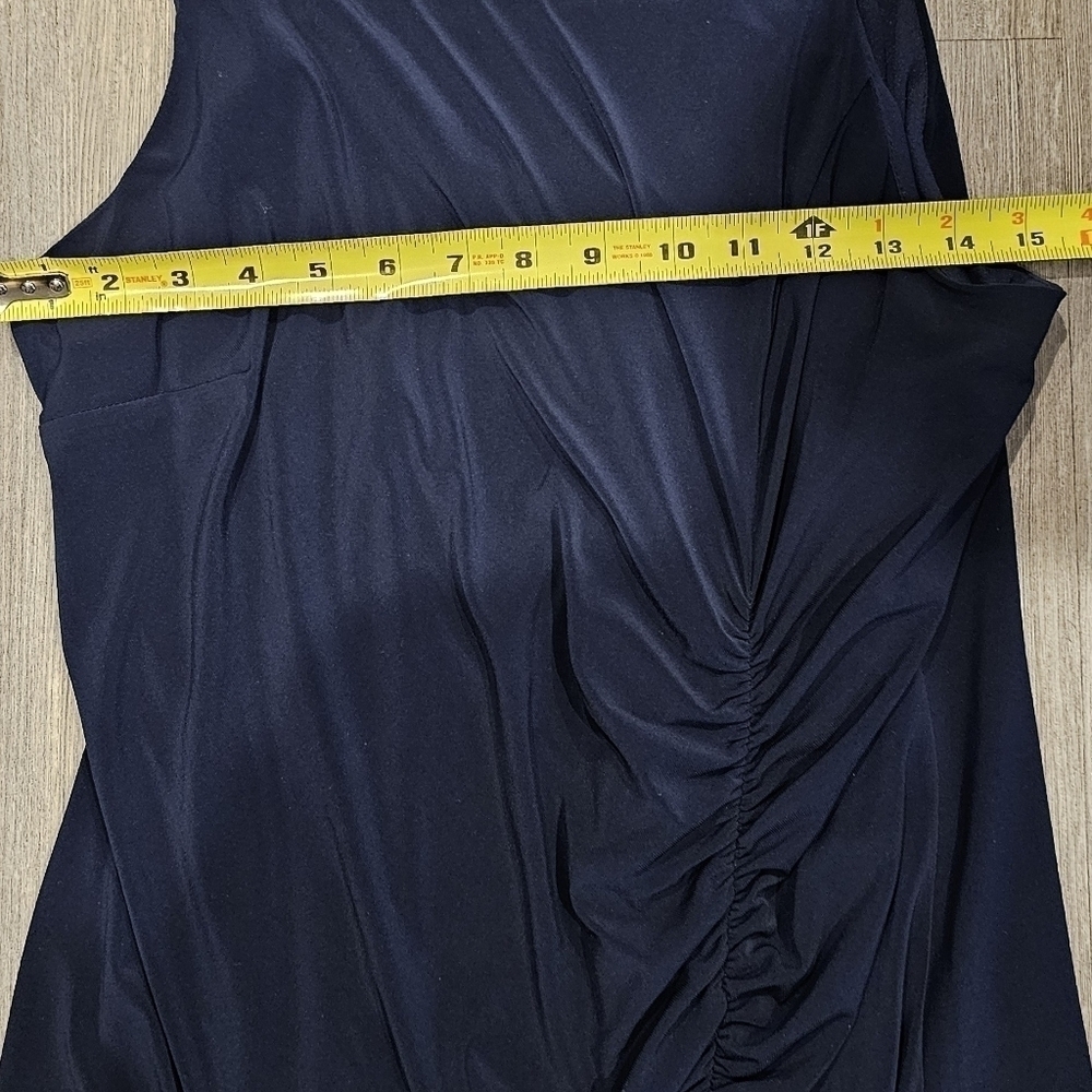 Women's Embellished-Neck Open-Back Ruched Dress - Picture 11 of 16